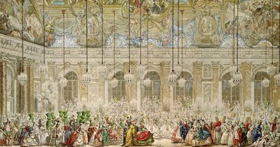 The Masked Ball at the Galerie des Glaces, 17th February 1745 by Charles Nicolas II Cochin